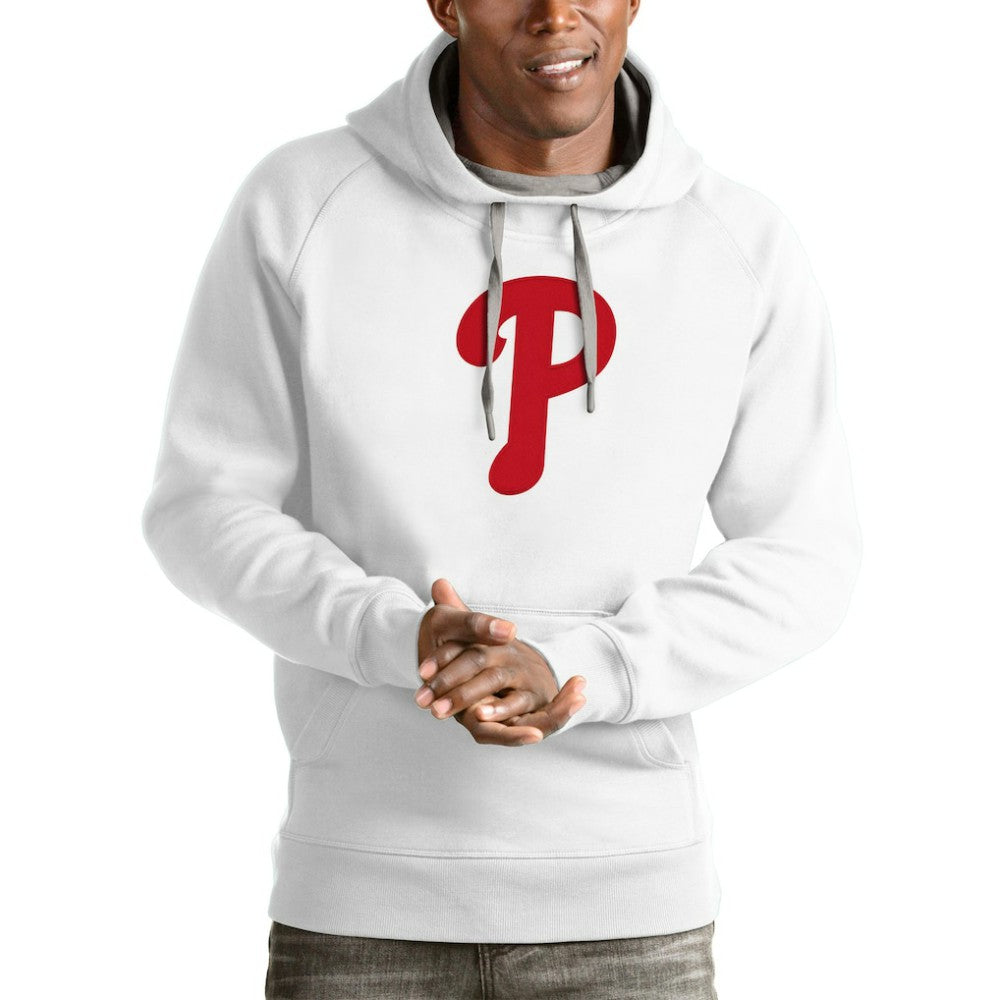 Philadelphia Phillies Antigua Victory Pullover Team Logo Hoodie - White - MLB Online