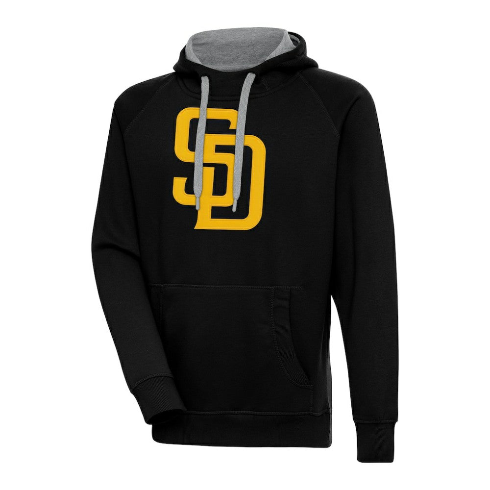 San Diego Padres Antigua Victory Pullover Team Logo Hoodie - Black - MLB Sale