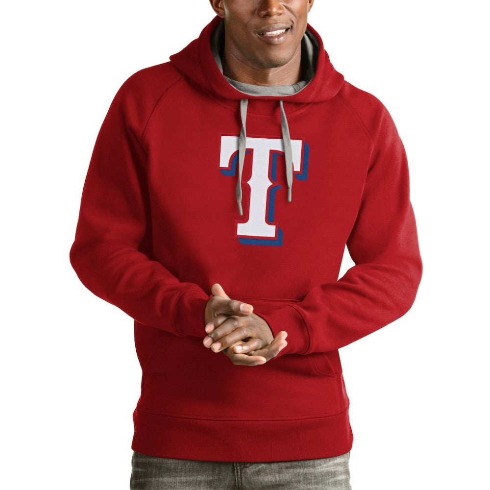 Texas Rangers Antigua Victory Pullover Team Logo Hoodie - Red - MLB Sale