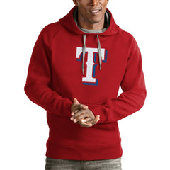 Texas Rangers Antigua Victory Pullover Team Logo Hoodie - Red - MLB Sale