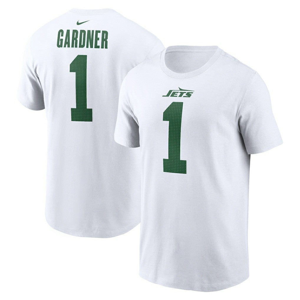 Nike Ahmad Sauce Gardner New York Jets Legacy Player Name & Number T-Shirt White