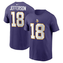 Nike Justin Jefferson Minnesota Vikings Classic Player Name & Number T-Shirt Purple