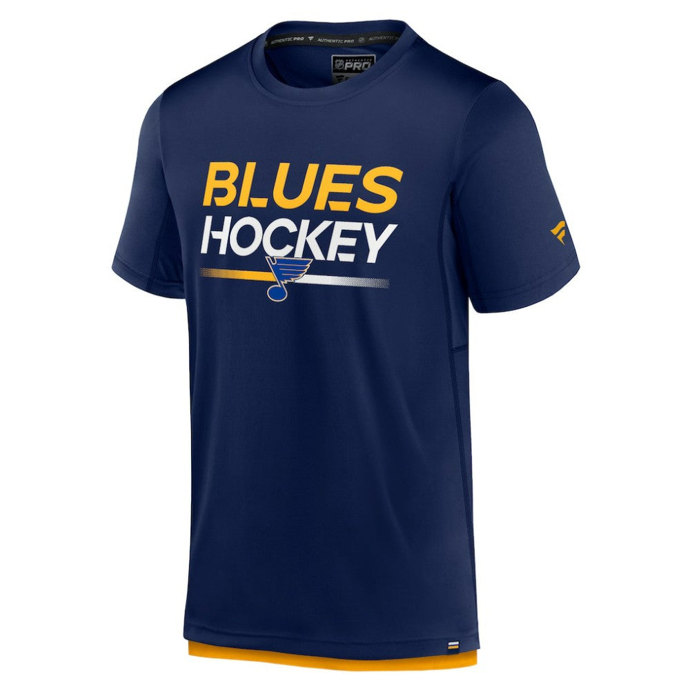 St. Louis Blues Fanatics Authentic Pro Tech T-Shirt - Navy - NHL 5100396