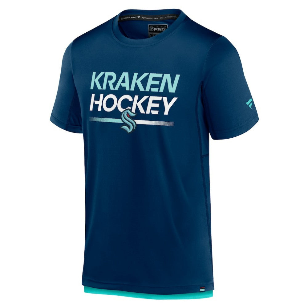 Seattle Kraken Fanatics Authentic Pro Tech T-Shirt - Deep Sea Blue - NHL 5100416