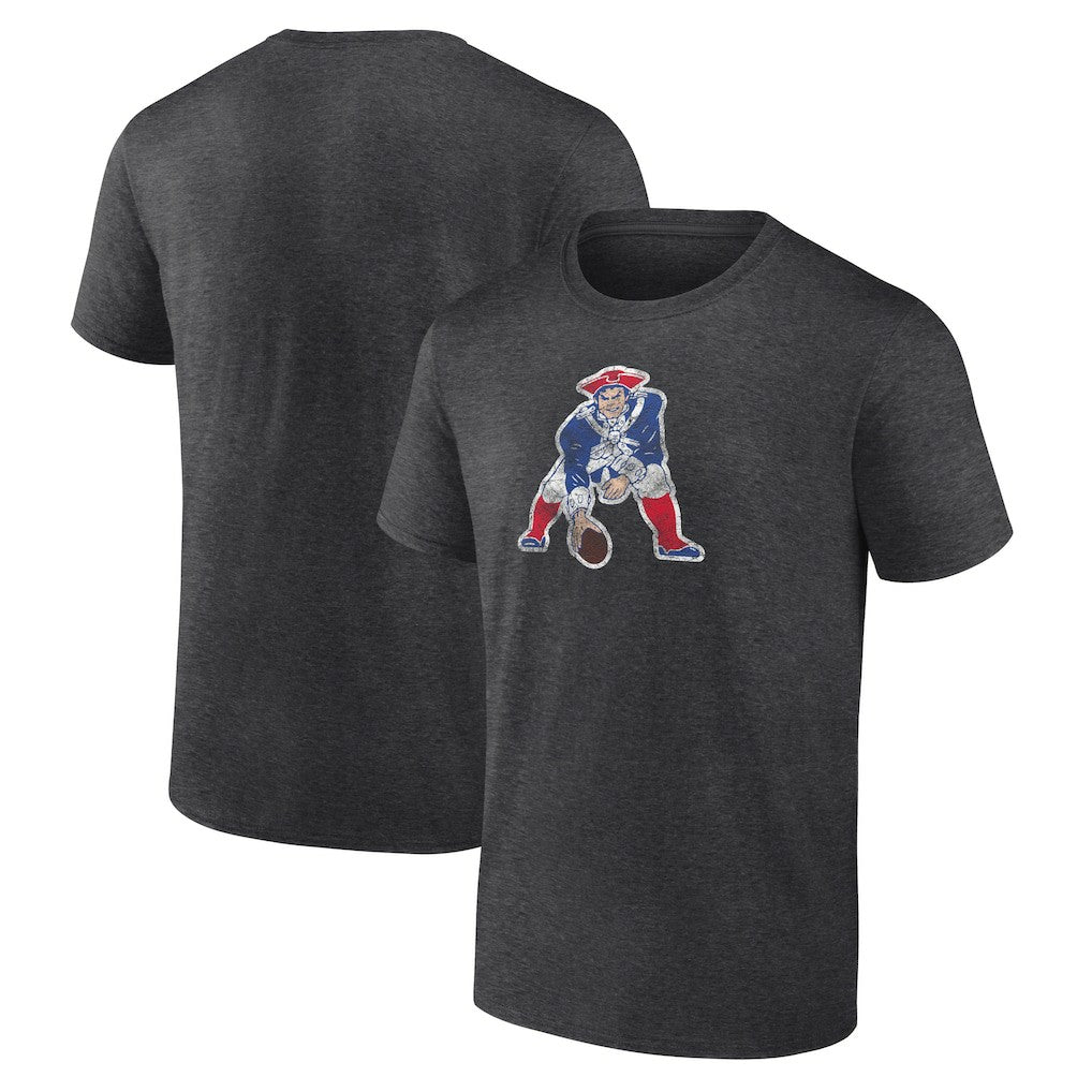 New England Patriots Throwback Logo T-shirt Charcoal