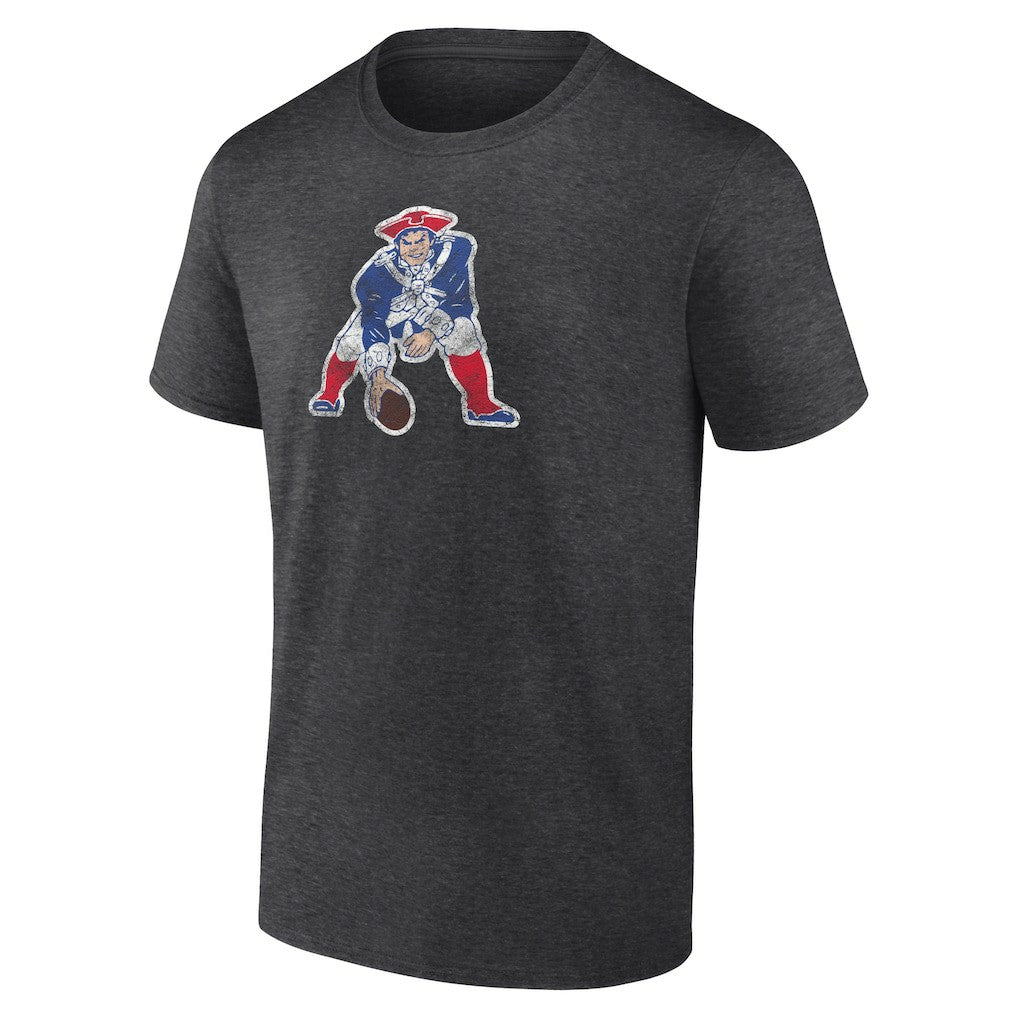 New England Patriots Throwback Logo T-shirt Charcoal