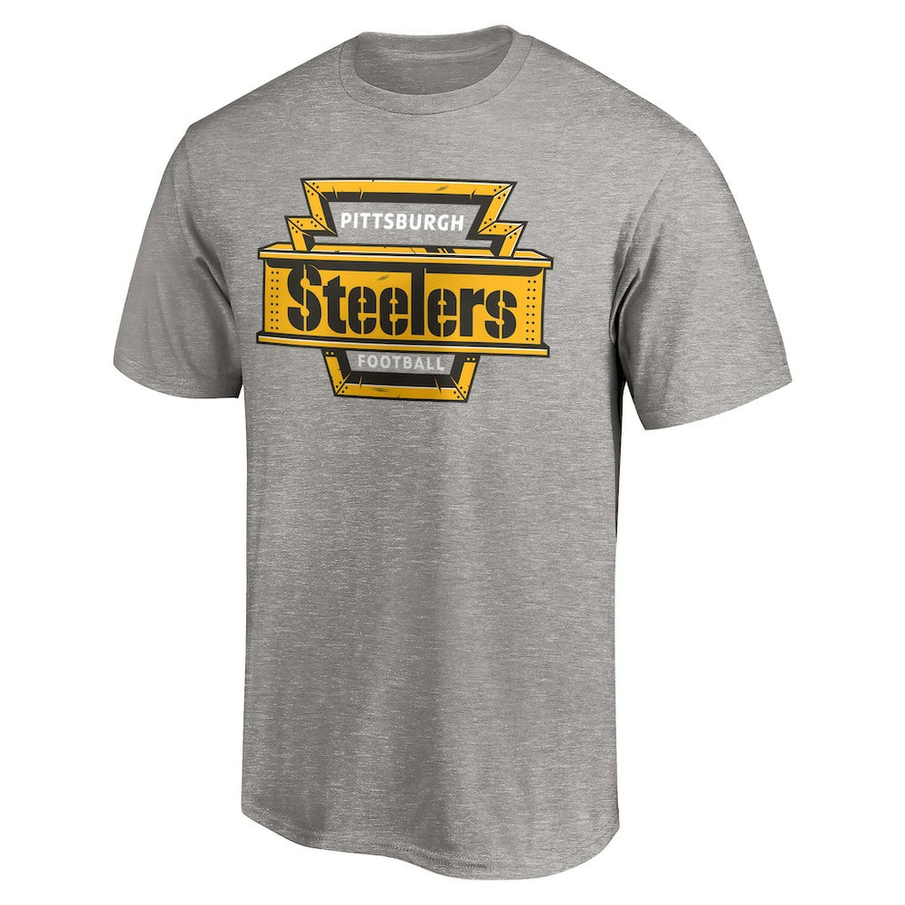 Pittsburgh Steelers Hometown Collection Hot Route T-Shirt Heather Gray