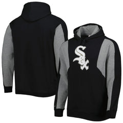 Chicago White Sox Mitchell & Ness Colorblocked Fleece Pullover Hoodie - Black/Gray - Mitchell & Ness on Sale