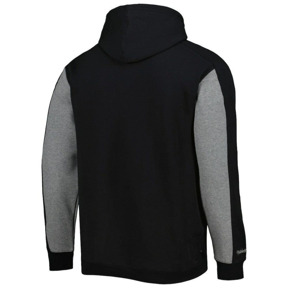 Chicago White Sox Mitchell & Ness Colorblocked Fleece Pullover Hoodie - Black/Gray - Mitchell & Ness on Sale