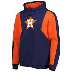 Houston Astros Mitchell & Ness Colorblocked Fleece Pullover Hoodie - Navy/Orange - Mitchell & Ness Discount