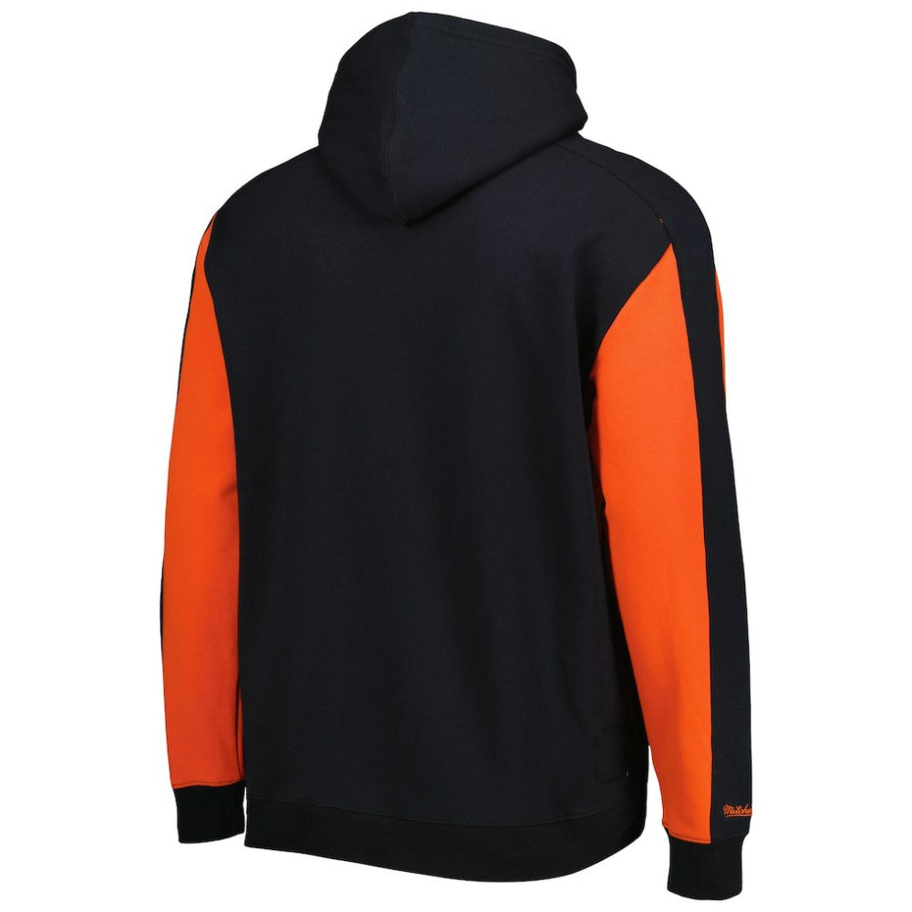 San Francisco Giants Mitchell & Ness Colorblocked Fleece Pullover Hoodie - Black/Orange - Mitchell & Ness Discount