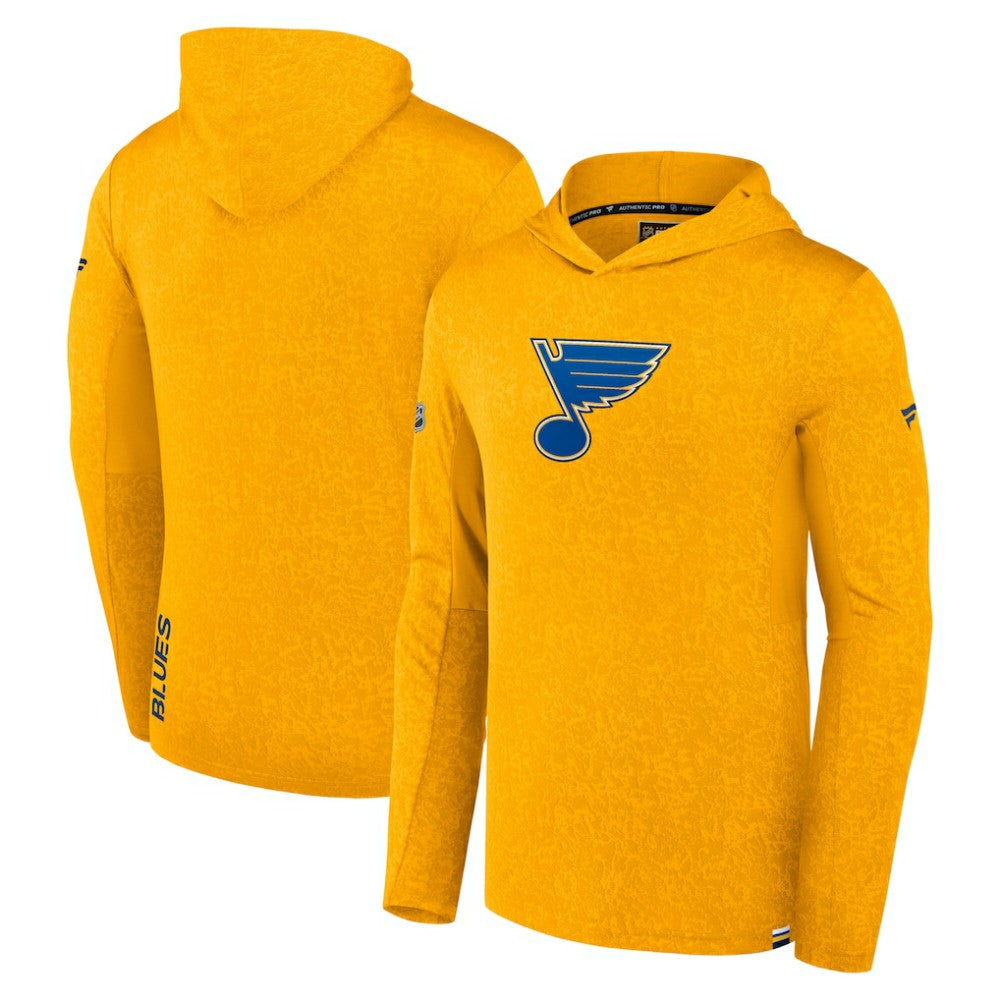 St. Louis Blues Fanatics Authentic Pro Pullover Hoodie - Gold - NHL 5100795
