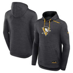 Pittsburgh Penguins Fanatics Authentic Pro Tech Pullover Hoodie - Heather Charcoal - NHL 5101370