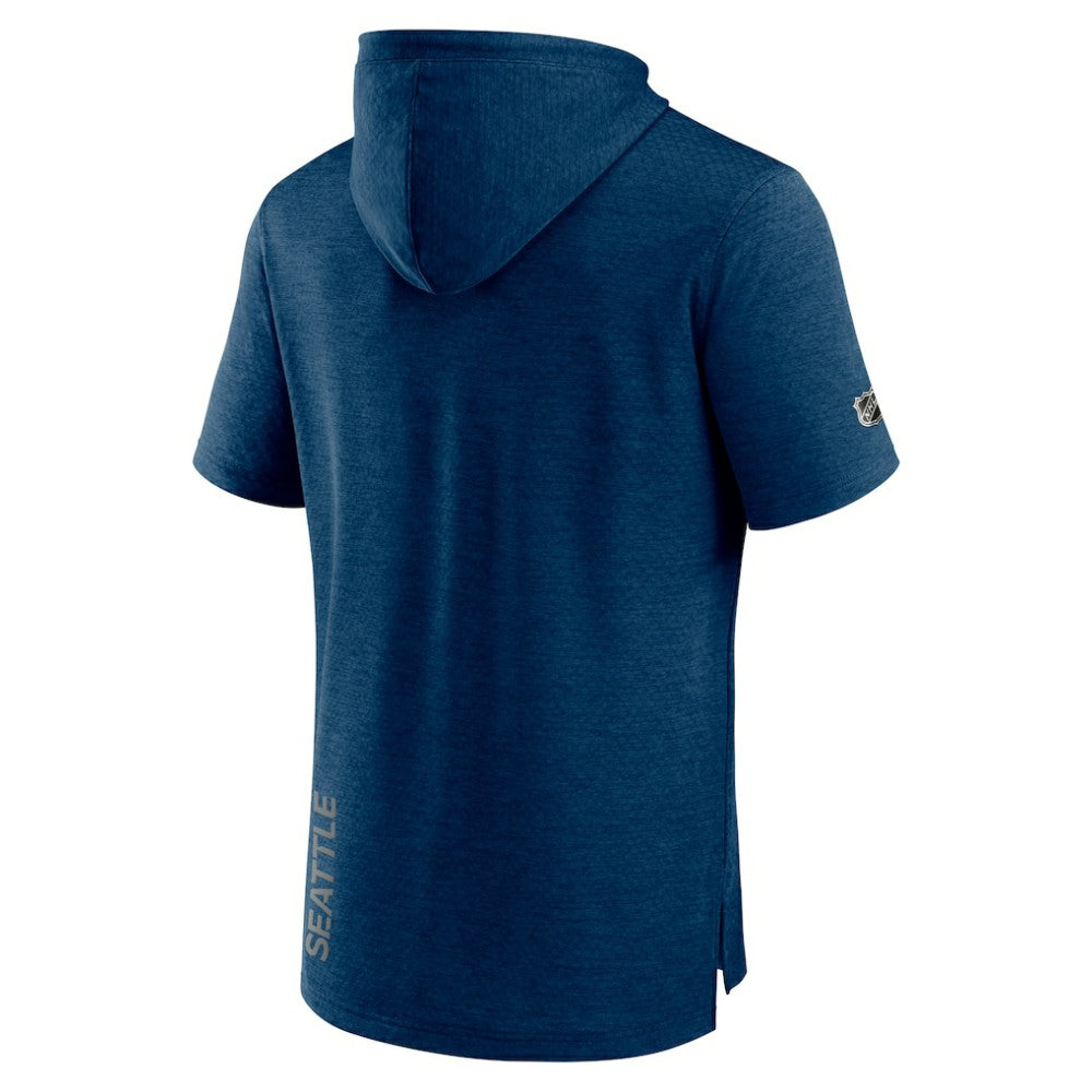 Seattle Kraken Fanatics Authentic Pro Short Sleeve Pullover Hoodie - Heather Navy - NHL 5101497