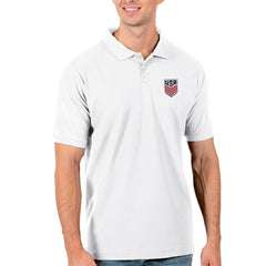 USMNT Antigua Legacy Pique Polo White