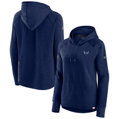 Washington Capitals Fanatics Women's Authentic Pro Pullover Hoodie - Heather Navy - NHL 5102205