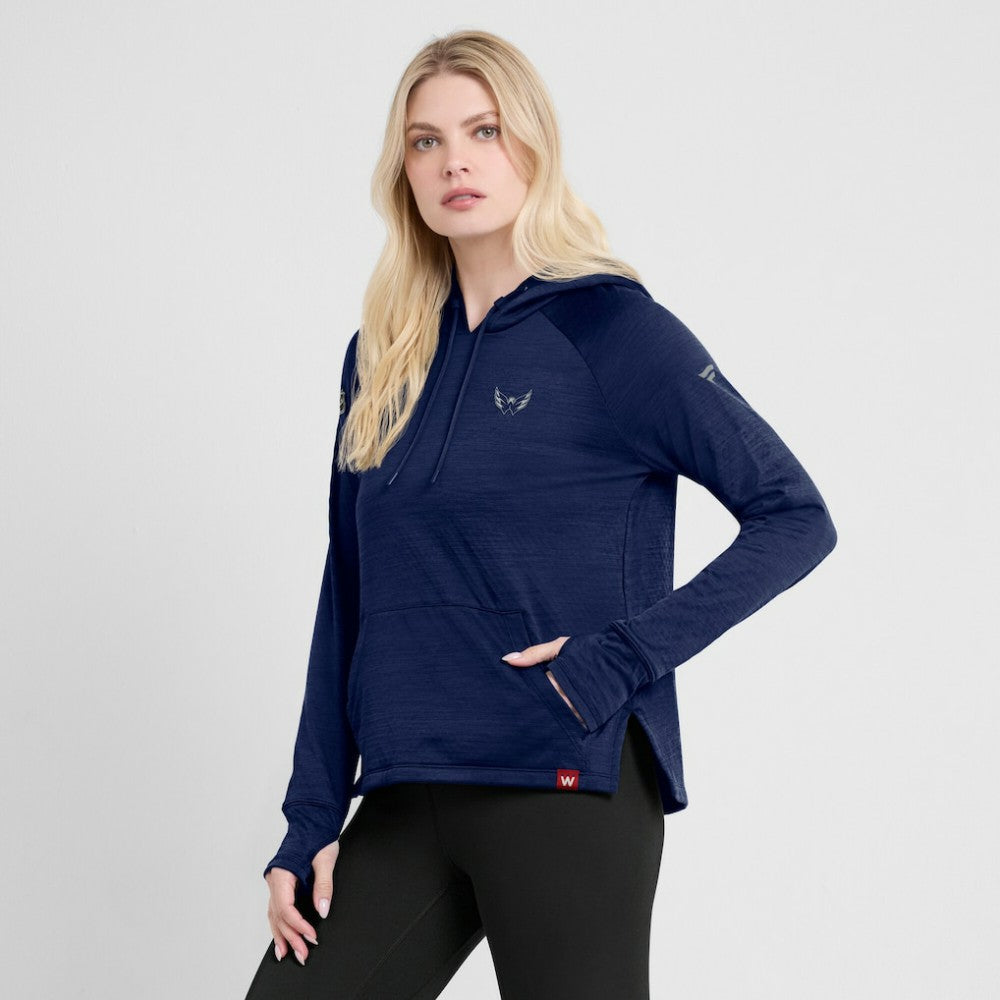 Washington Capitals Fanatics Women's Authentic Pro Pullover Hoodie - Heather Navy - NHL 5102205