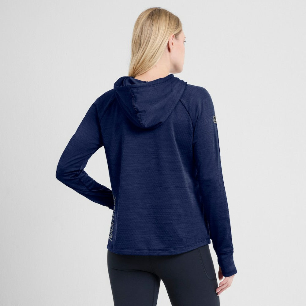 Nashville Predators Fanatics Women's Authentic Pro Pullover Hoodie - Heather Navy - NHL 5102207