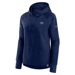 Montreal Canadiens Fanatics Women's Authentic Pro Pullover Hoodie - Heather Navy - NHL 5102210