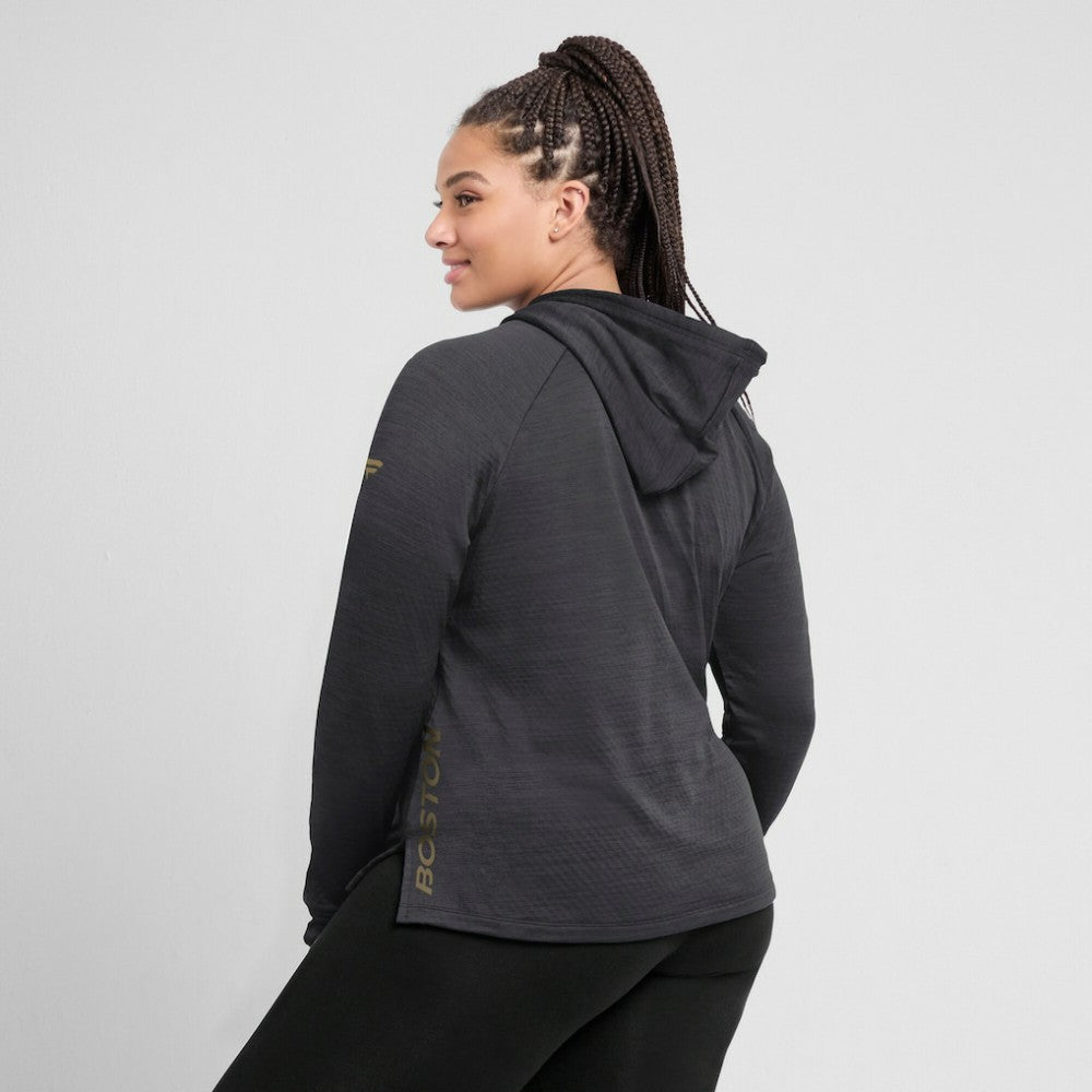 Boston Bruins Fanatics Women's Authentic Pro Pullover Hoodie - Heather Charcoal - NHL 5102223