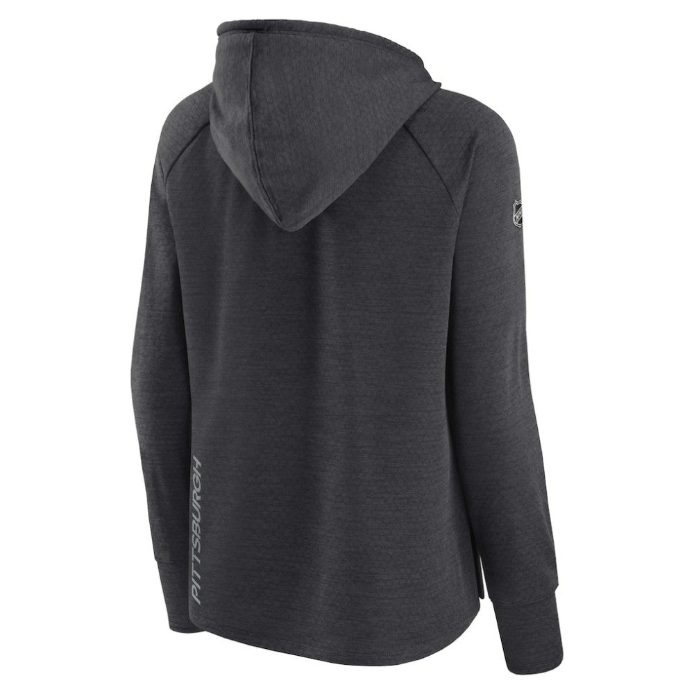 Pittsburgh Penguins Fanatics Women's Authentic Pro Pullover Hoodie - Heather Charcoal - NHL 5102226