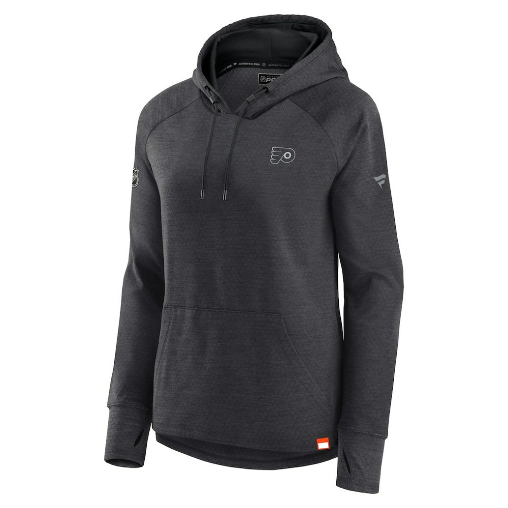 Philadelphia Flyers Fanatics Women's Authentic Pro Pullover Hoodie - Heather Charcoal - NHL 5102229