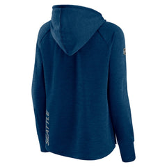 Seattle Kraken Fanatics Women's Authentic Pro Pullover Hoodie - Heather Deep Sea Blue - NHL 5102231