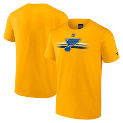 St. Louis Blues Fanatics Authentic Pro Secondary T-Shirt - Gold - NHL 5103275