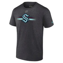Seattle Kraken Fanatics Authentic Pro Secondary Logo T-Shirt - Heather Charcoal - NHL 5103322