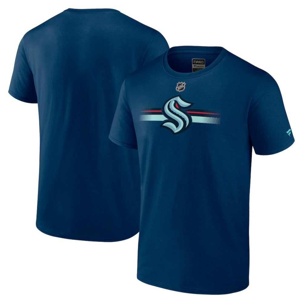 Seattle Kraken Fanatics Authentic Pro Secondary Logo T-Shirt - Deep Sea Blue - NHL 5103346