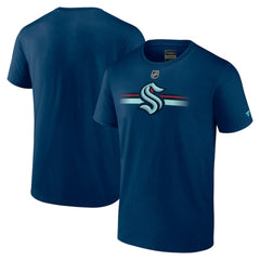 Seattle Kraken Fanatics Authentic Pro Secondary Logo T-Shirt - Deep Sea Blue - NHL 5103346