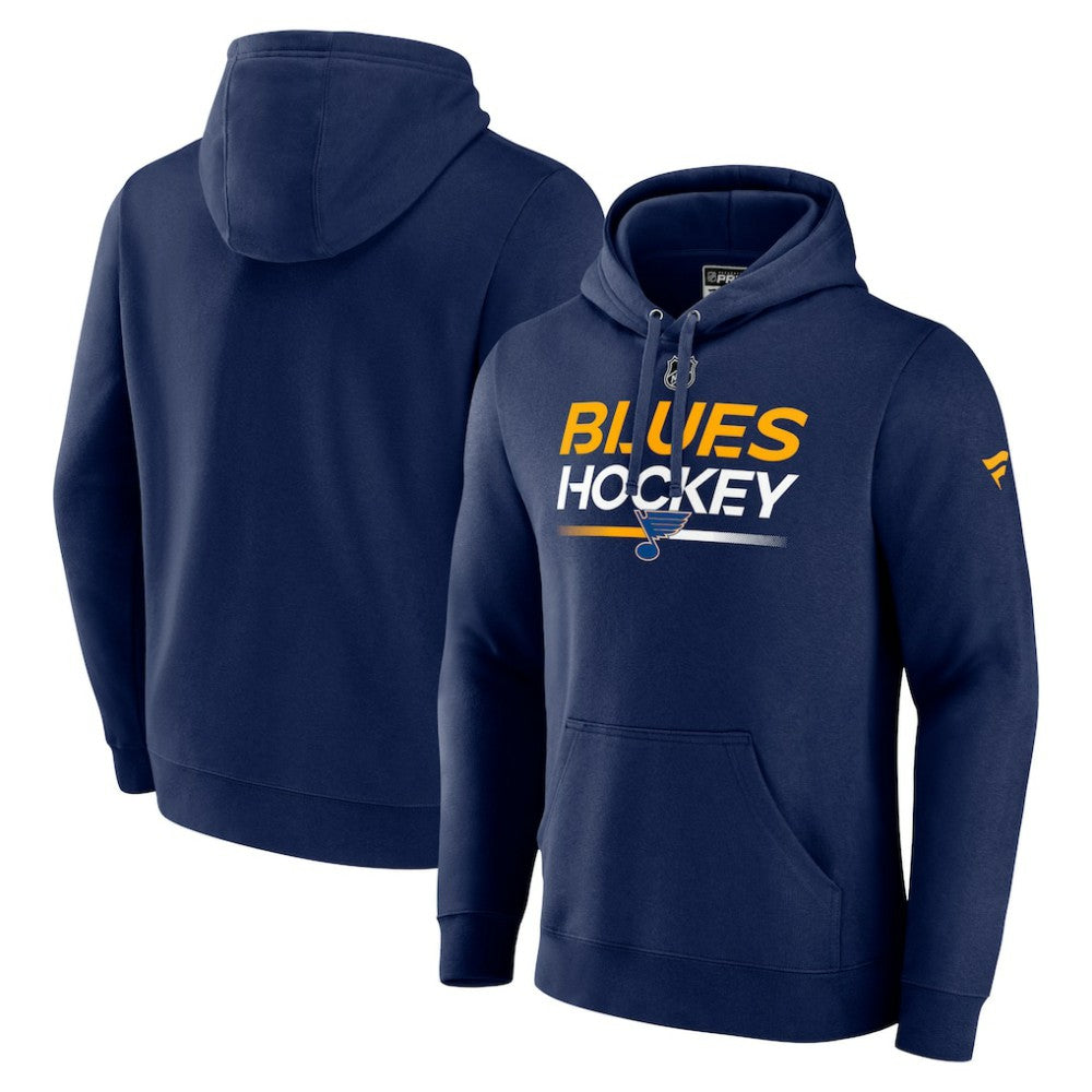 St. Louis Blues Fanatics Authentic Pro Pullover Hoodie - Navy - NHL 5103950