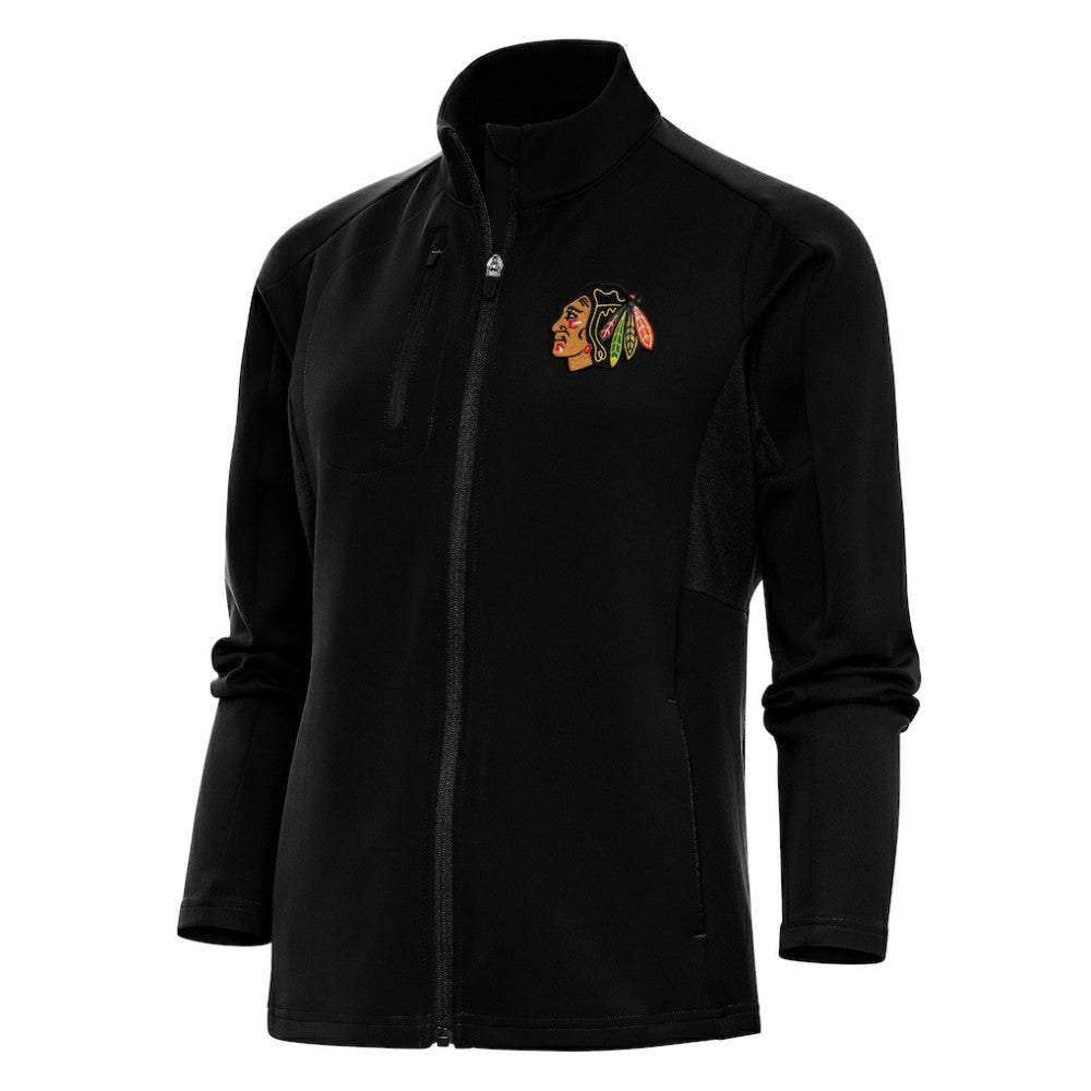 Chicago Blackhawks Antigua Women's Team Logo Generation Full-Zip Jacket - Black - NHL 5104525