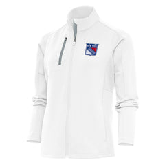New York Rangers Antigua Women's Team Logo Generation Full-Zip Jacket - White - NHL 5104563