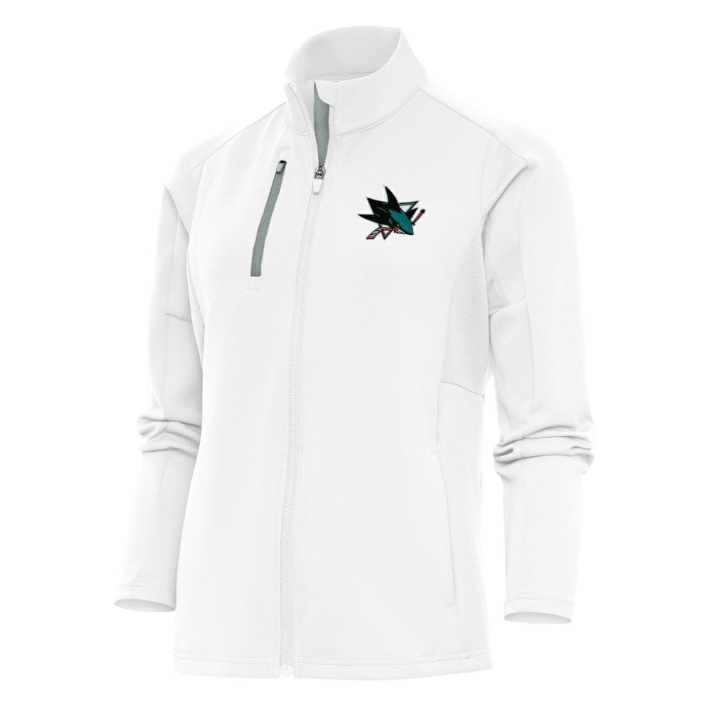 San Jose Sharks Antigua Women's Team Logo Generation Full-Zip Jacket - White - NHL 5104572