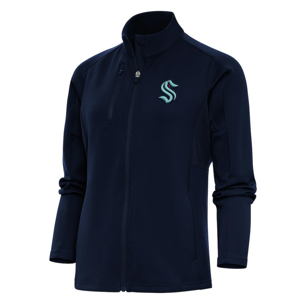 Seattle Kraken Antigua Women's Team Logo Generation Full-Zip Jacket - Navy - NHL 5104573