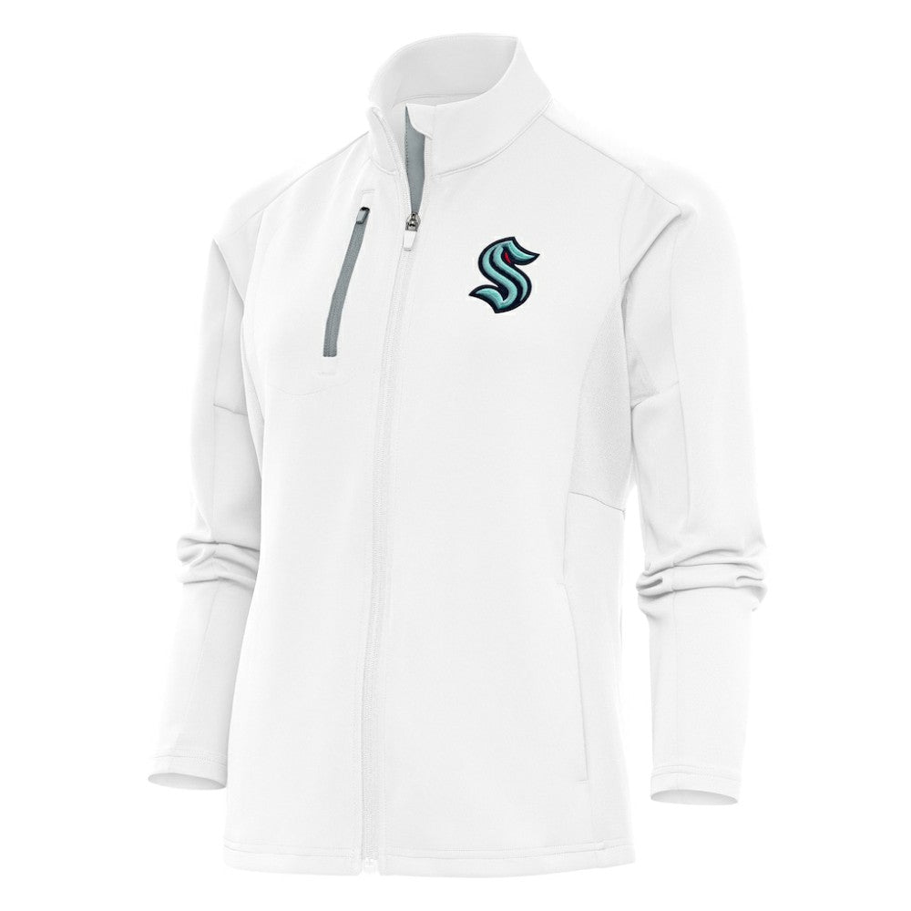 Seattle Kraken Antigua Women's Team Logo Generation Full-Zip Jacket - White - NHL 5104574