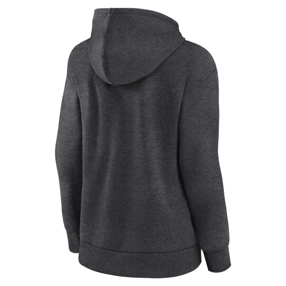 Vancouver Canucks Fanatics Women's Authentic Pro Core Secondary Fleece Pullover Hoodie - Heather Charcoal - NHL 5105122