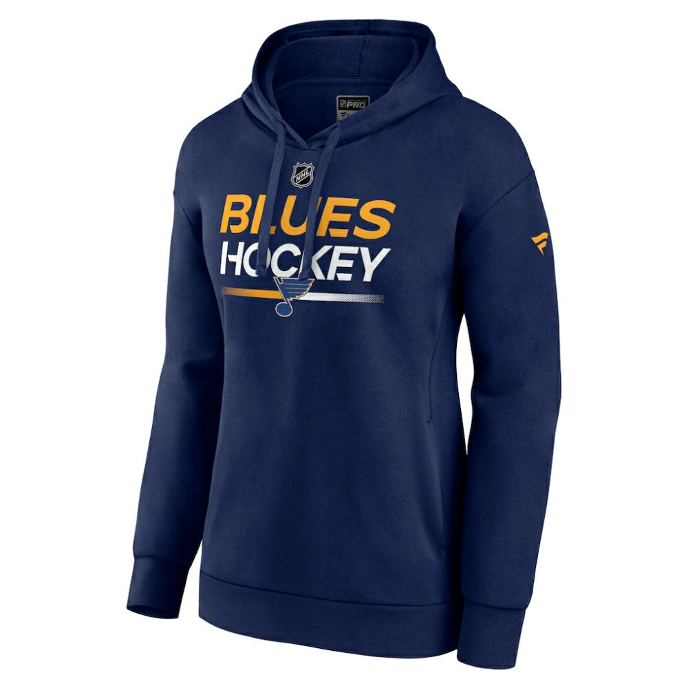 St. Louis Blues Fanatics Women's Authentic Pro Pullover Hoodie - Navy - NHL 5105284