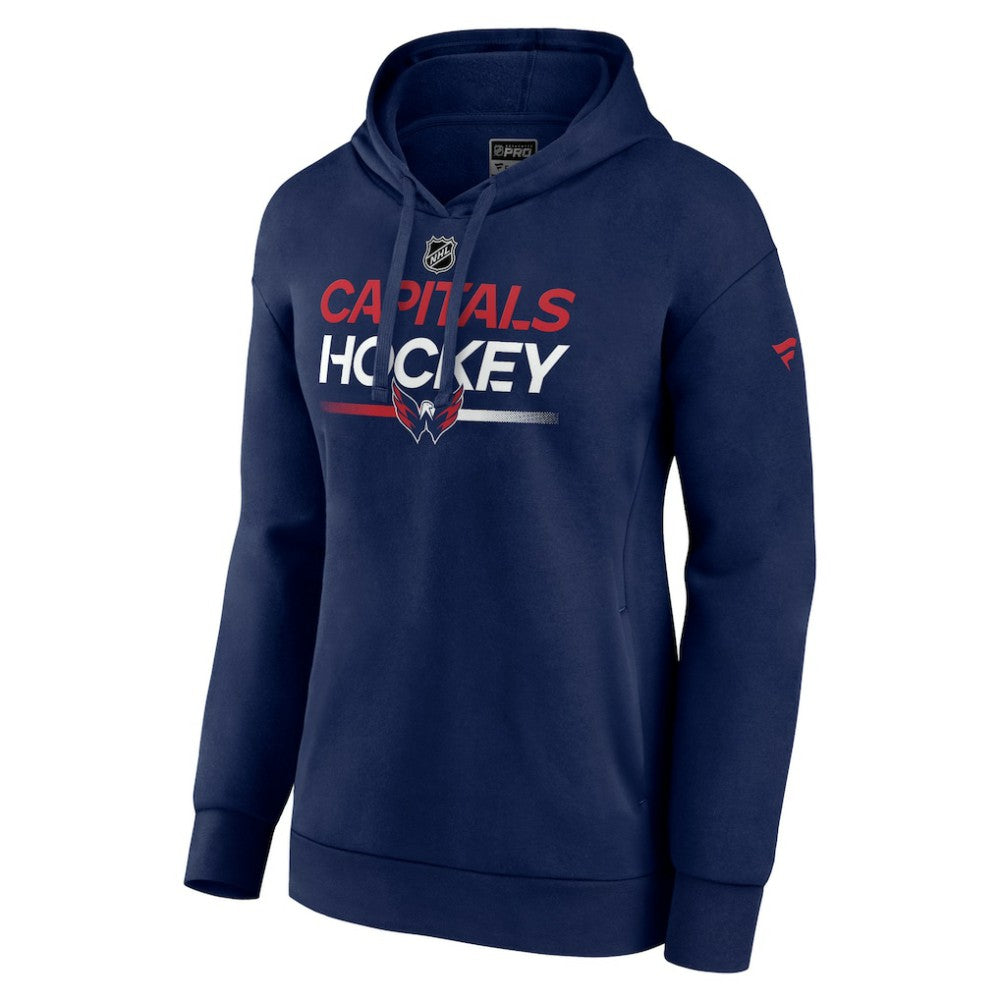 Washington Capitals Fanatics Women's Authentic Pro Pullover Hoodie - Navy - NHL 5105285