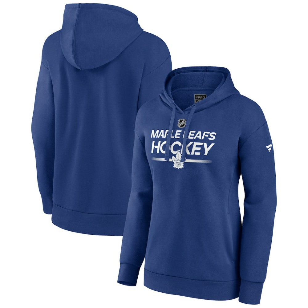 Toronto Maple Leafs Fanatics Women's Authentic Pro Pullover Hoodie - Blue - NHL 5105297