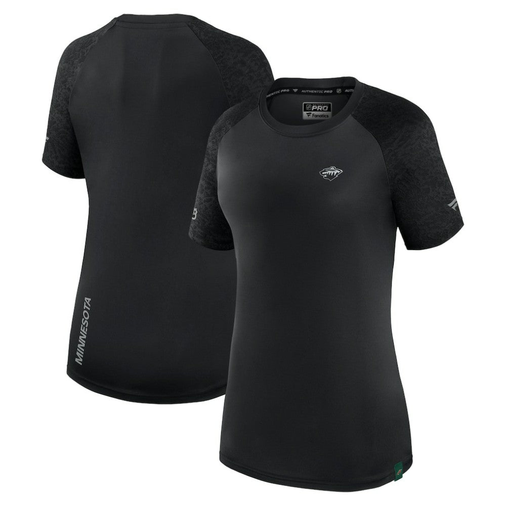 Minnesota Wild Fanatics Women's Authentic Pro Tech T-Shirt - Black - NHL 5105749