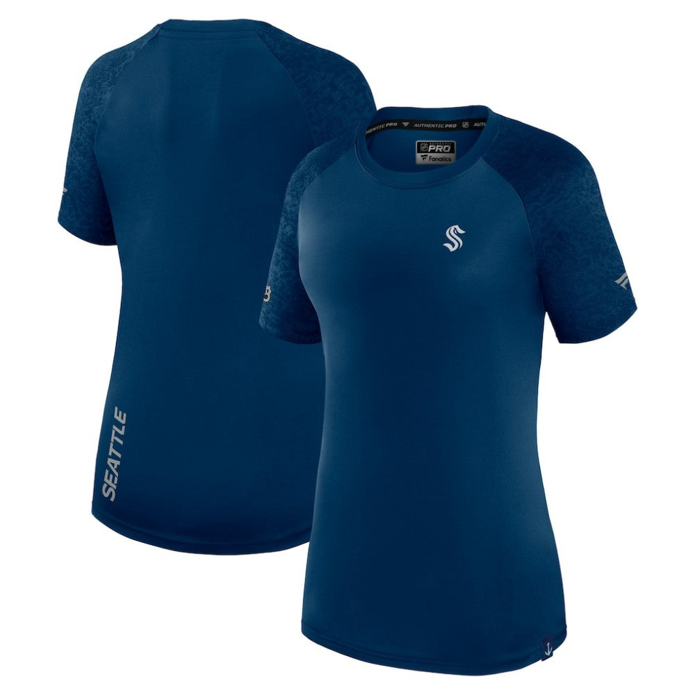Seattle Kraken Fanatics Women's Authentic Pro Tech T-Shirt - Deep Sea Blue - NHL 5105770