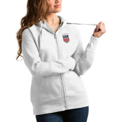 USWNT Antigua Women's Victory Full-Zip Hoodie White