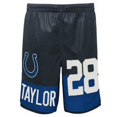 Jonathan Taylor Indianapolis Colts Youth Player Name & Number Shorts Navy