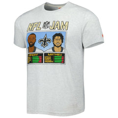 Jarvis Landry & Tyrann Mathieu New Orleans Saints Homage Unisex NFL Jam Tri-Blend T-Shirt Heather Gray