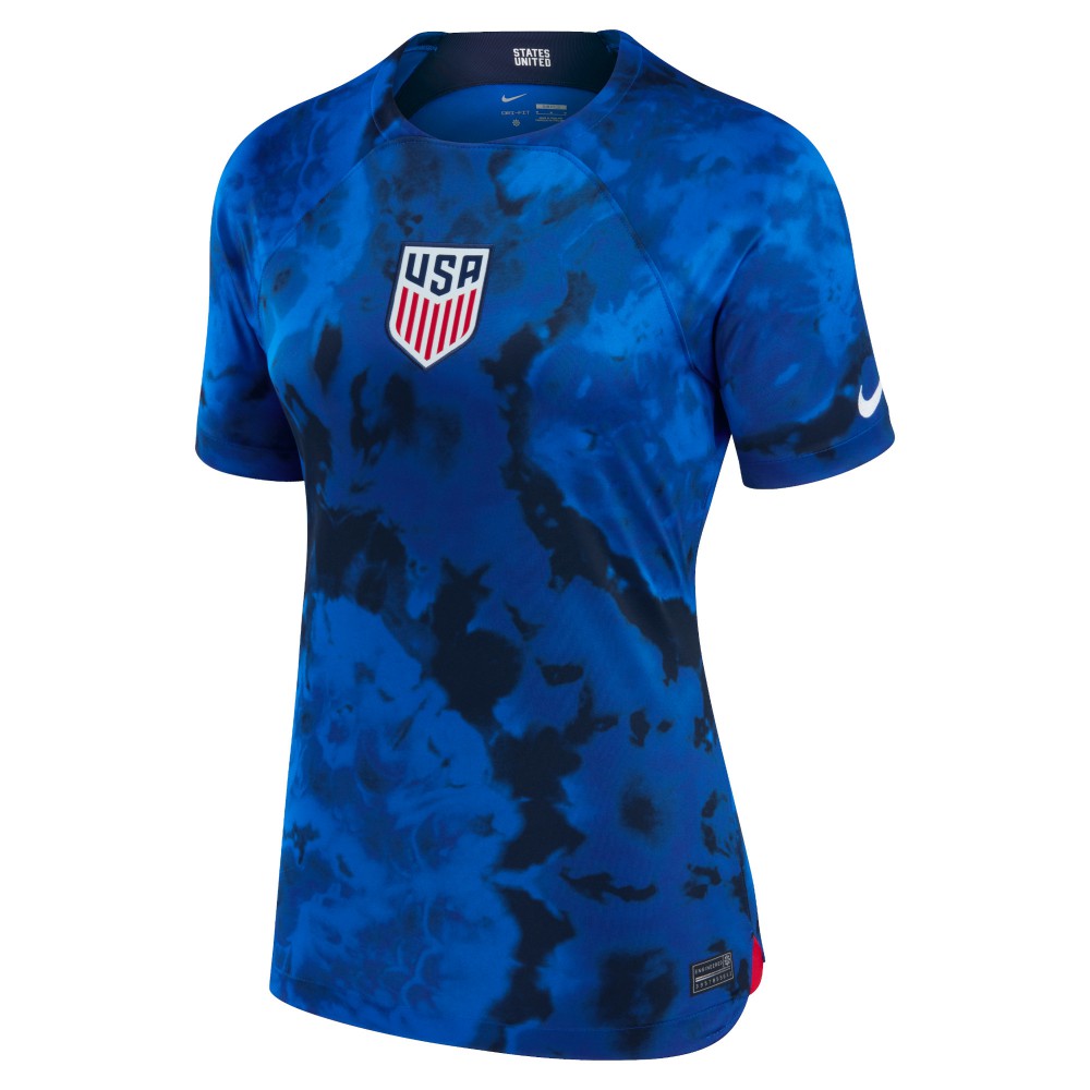 USMNT Women's 2022/23 Away Breathe Stadium Replica Blank Jersey Blue - Nike Discount