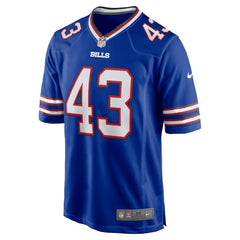 Nike Terrel Bernard Buffalo Bills Game Player Jersey Royal