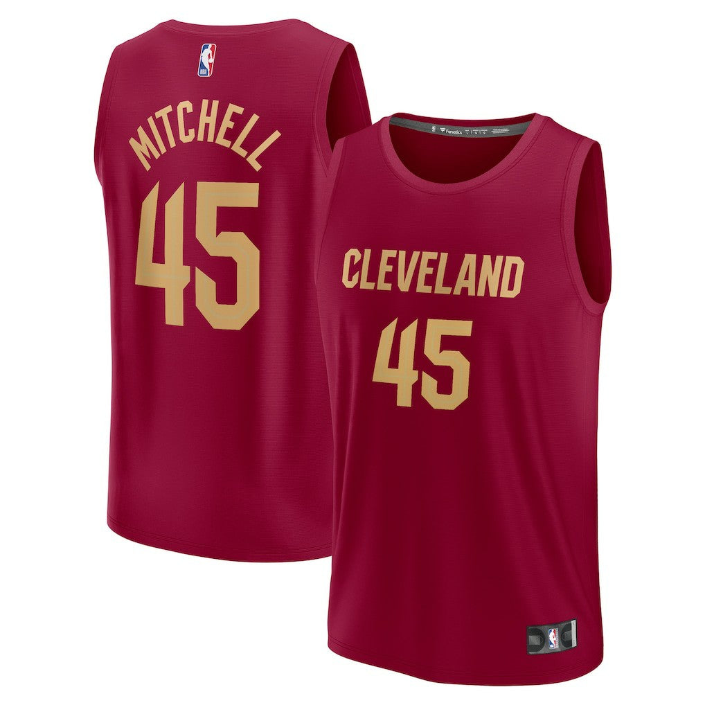 Donovan Mitchell Cleveland Cavaliers Fast Break Replica Jersey for sale Icon Editi- Wine | Fanatics online