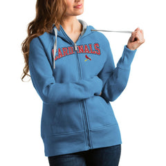 St. Louis Cardinals Antigua Women's Team Logo Victory Full-Zip Hoodie - Light Blue - MLB Sale